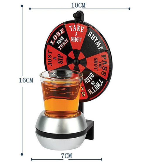 Fun spinning spinner for beer or wine glass