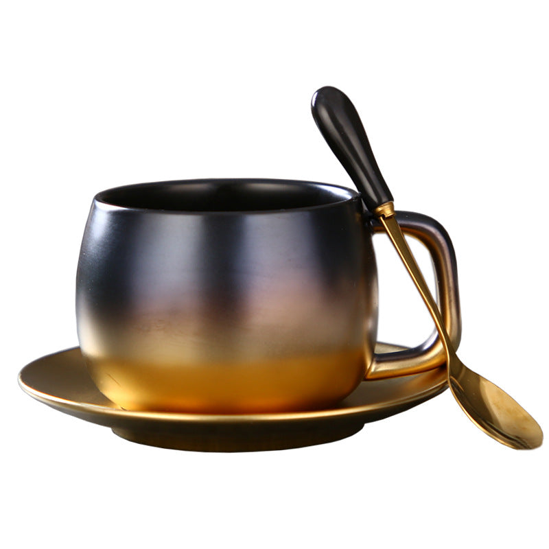 Coffee Mug Set with elegant gold design