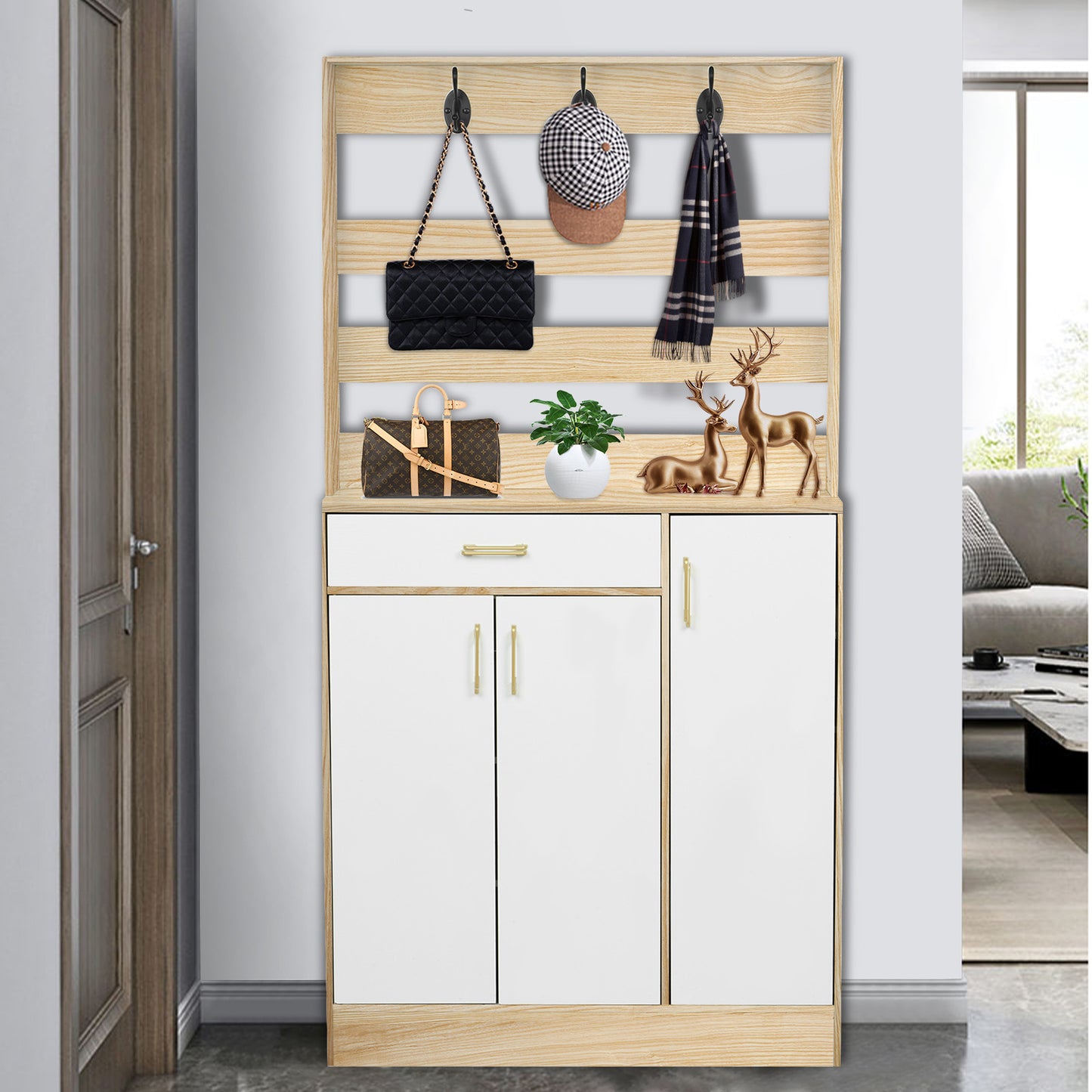 Household cabinet for entrance