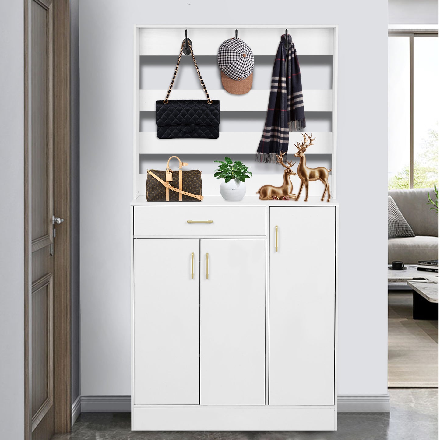 Household cabinet for entrance