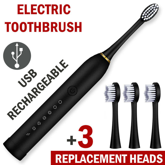Rechargeable electric toothbrush, for adults and children