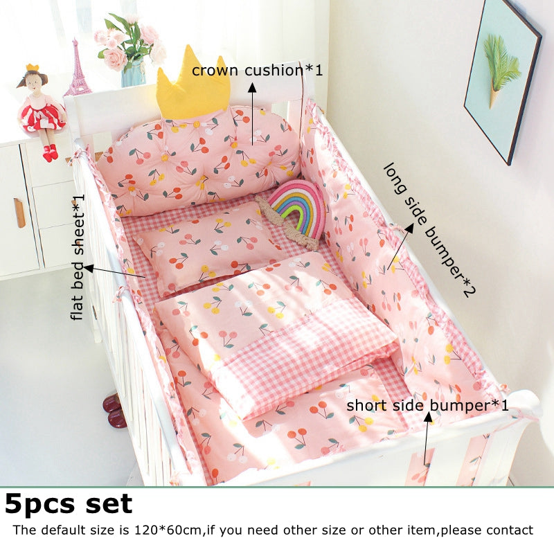 Crown Cushion Baby Bed Surrounding Bedding Kit