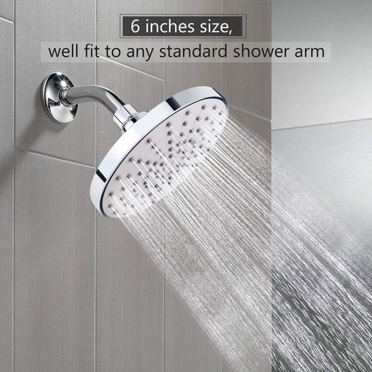 New Product 6 Inch ABS Simple Low Pressure Shower Head Hotel