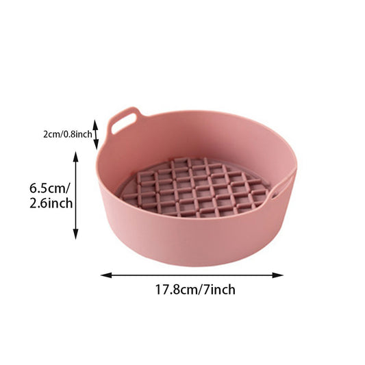 Thickened silicone frying pan for heat-resistant air frying